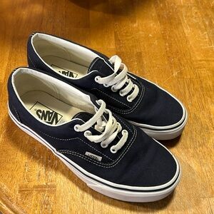 Vans authentic tennis shoes, navy blue, women’s 9.0 mens 7.5 worn 1 time